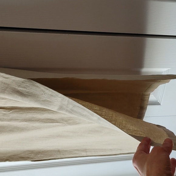 Vintage Linen Blend Embroidered Midi Maxi Skirt Size 4P - Picture 4 of 9